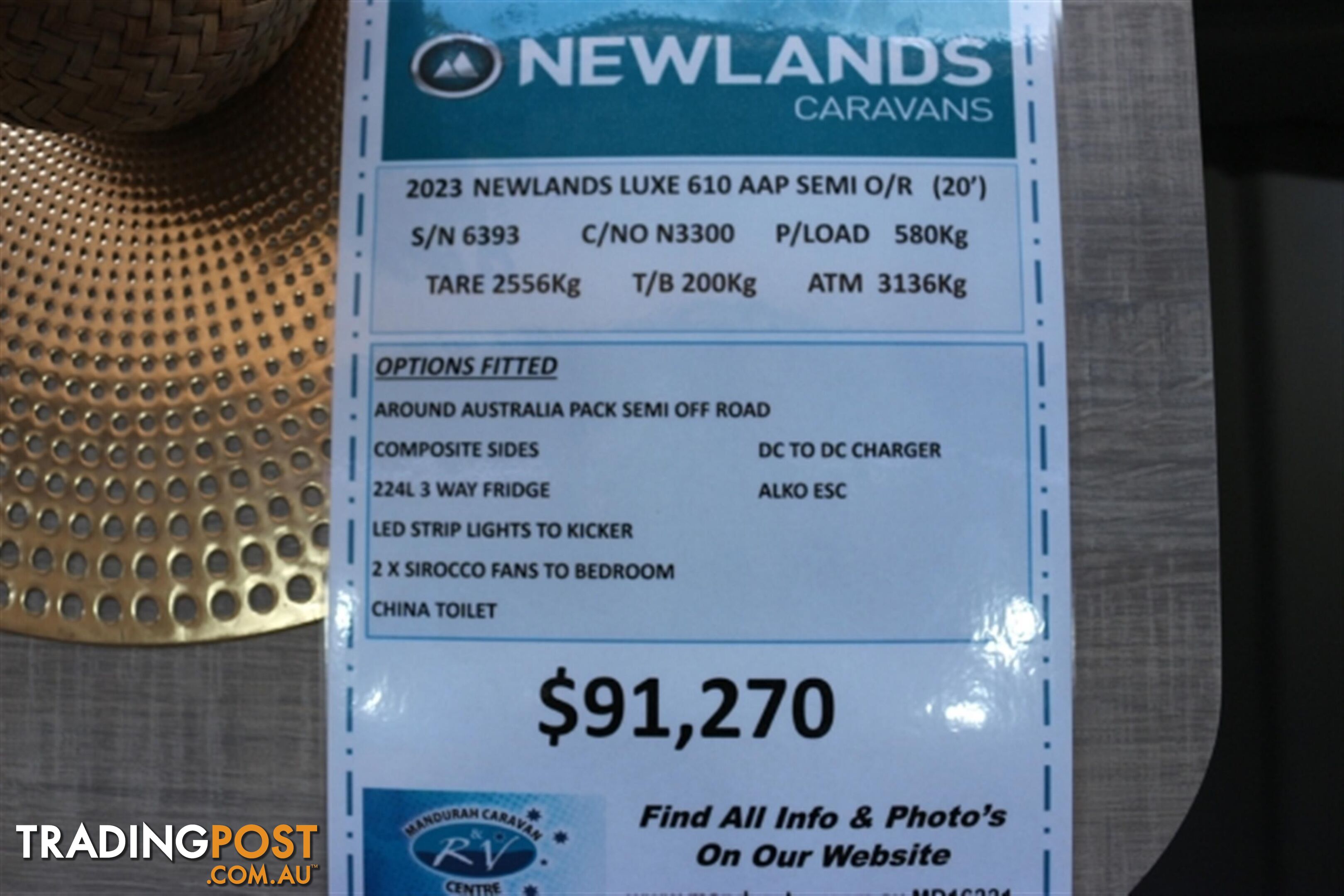 2023 NEWLANDS LUXE 628 AAP COMPOSITE CARAVAN