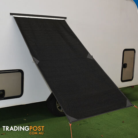 Coast BLACK Fridge Vent Sunscreen w/ BLACK Sail Track W1000mm x H1900mm