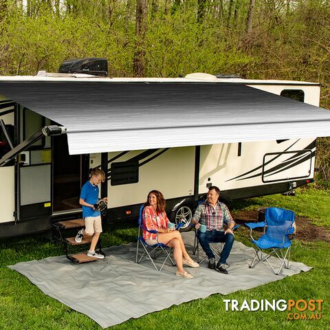 Carefree 180Inch/15Ft Black Reverse Fade Altitude Awning With Led Lightbar. Fy180006Era