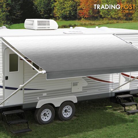 Carefree 16ft LED Silver Shale Fade Roll Out Awning (No Arms)