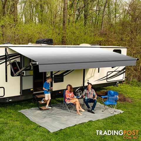 Carefree 144Inch/12Ft Silverfade Wht Altitude Awning With Led Lightbar. Fy1446D00Ra