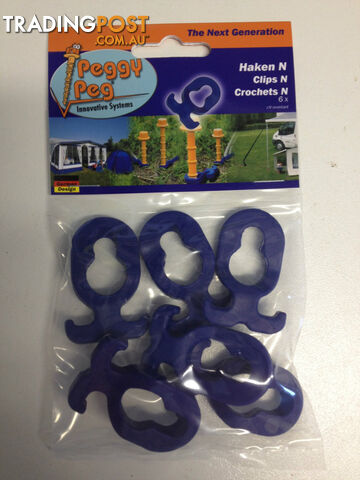 Standard Blue Rope Clips - Pack of 6