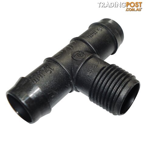 Threaded Tee 19mm Barbed X 1/2" Bsp Male. Tbm1915