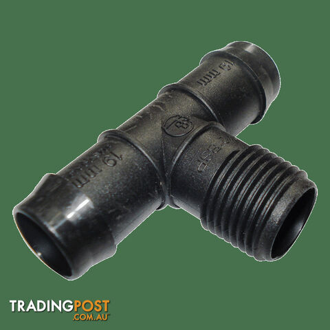 Threaded Tee 19mm Barbed X 1/2" Bsp Male. Tbm1915