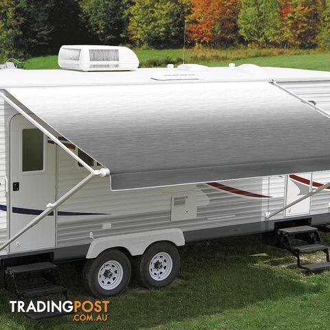 Carefree 13ft LED Silver Shale Fade Roll Out Awning (No Arms)