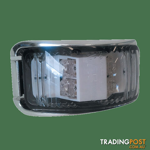 L.E.D Side Direction Indicator Lamp Amber - Chrome Base. 91642C
