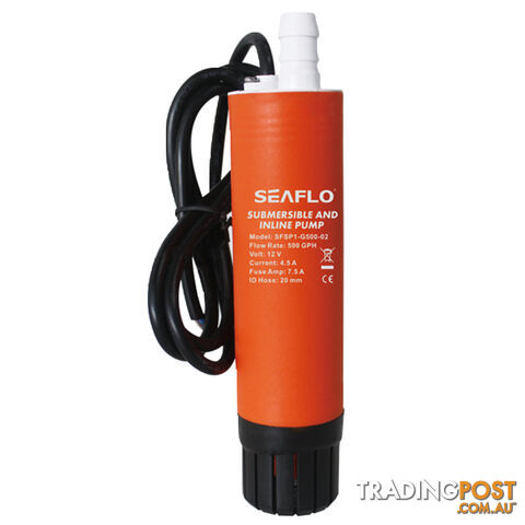 SEAFLO 500 GPH Submersible/Inline Combo 12V Water Pump