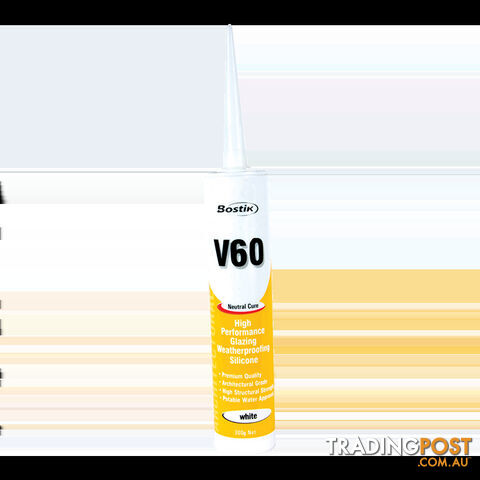 Bostik V60 White Silicone Sealant Non Acetic 300gm Tube