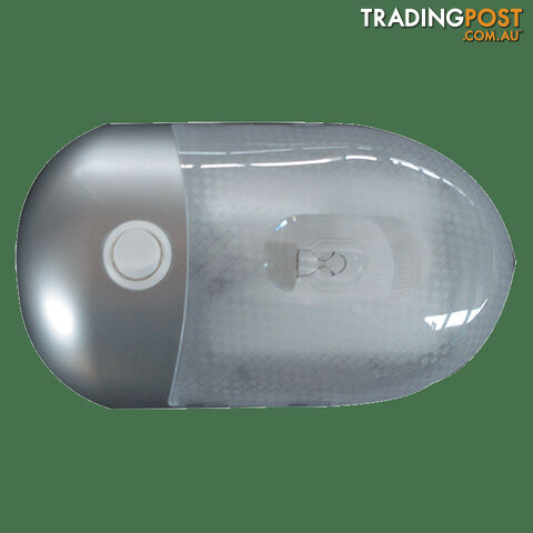 Interior Dome Light (Silver) with On/Off Rocker Switch. 86842S