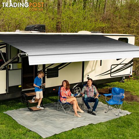 Carefree 192Inch/16Ft Black Reverse Fade Altitude Awning With Led Lightbar. Fy192006Era