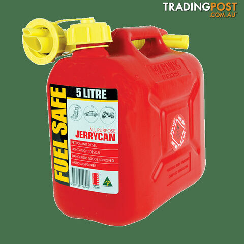 Fuel Safe Plastic 5L Fuel Can. Fc05R