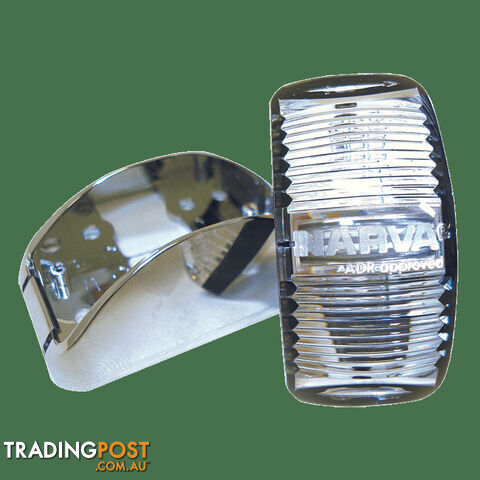 L.E.D Side Marker Lamp Red/Amber - Chrome Base. 91602C