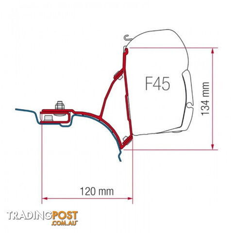 Fiamma Vwt5 Transporter Multivan Uk. 98655-648