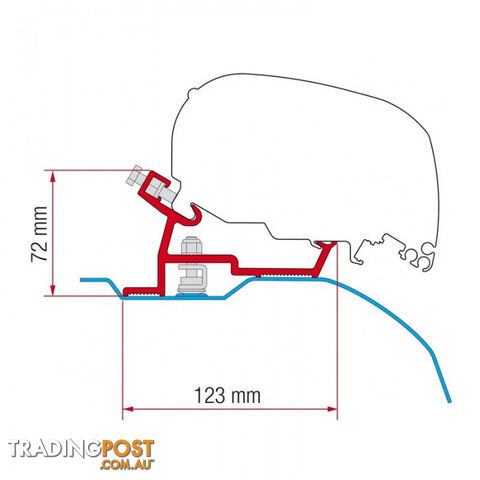 Fiamma F65 Awn Fixing Kit Suit Ducato/Jumper/Boxer High Roof > 06/2006...