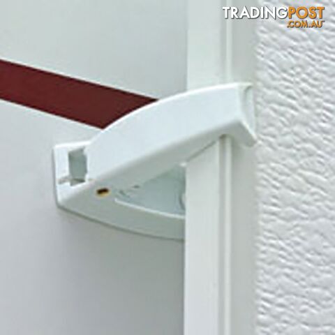 White Baggage Door Catch-Pack Of 2. 44173