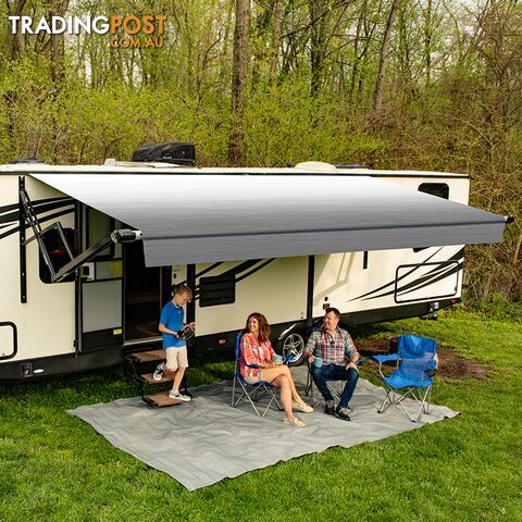 Carefree 216Inch/18Ft Silverfade Wht Altitude Awning With Led Lightbar. Fy2166D00Ra