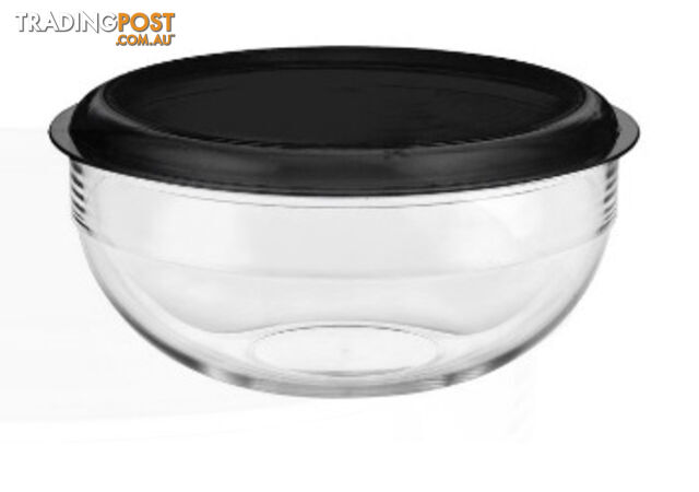 Palm Tritan Salad Bowl 25Cm W/ Blk Lid 26.5Cm. Pm304