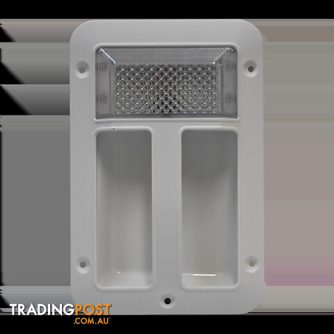 Assist Handle W/ 12V Led Light. White Abs.