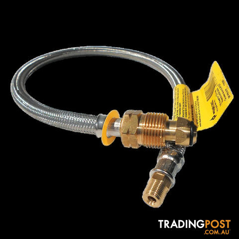 8mm S/S Flexible Hose 600mm For Double Bottle Kits. Fpt1522