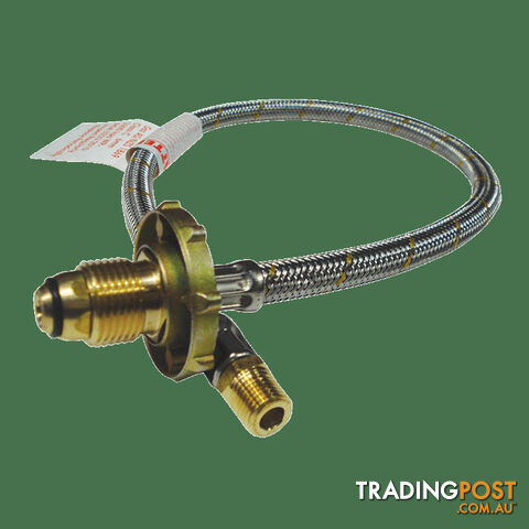 S/S Flexible Hose 600mm with H/Wheel For Single Bottle Kit. 6Sch0600