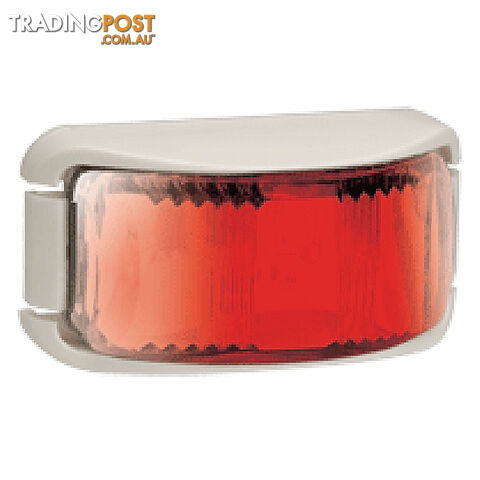 L.E.D Rear End Outline Marker Lamp Red - White Base. 91632W