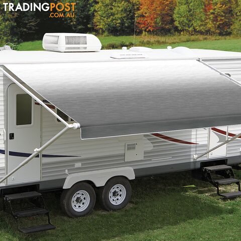 Carefree 19ft LED Silver Shale Fade Roll Out Awning (No Arms)