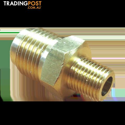 Sae Male X Bsp Tapered Male Union 3/8" X 1/8". 01-714