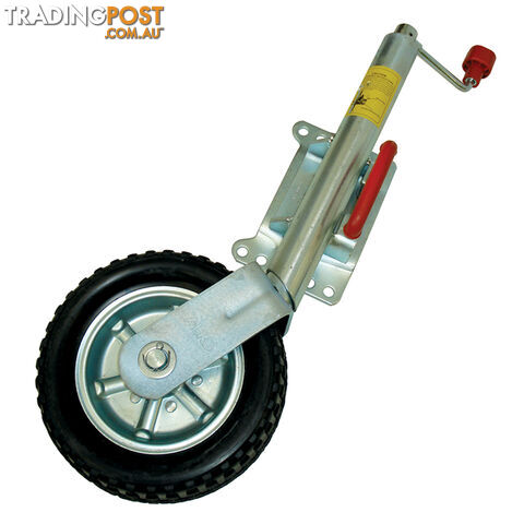 Alko 10" Solid Tyre Jockey Wheel C/W Swivel Clamp. 623660