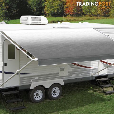 Carefree 17ft LED Silver Shale Fade Roll Out Awning (No Arms)