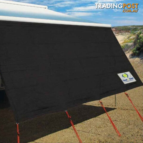 COAST V2 BLACK Sunscreen W3850mmxH1800mm to suit FIAMMA/CF Box Awning