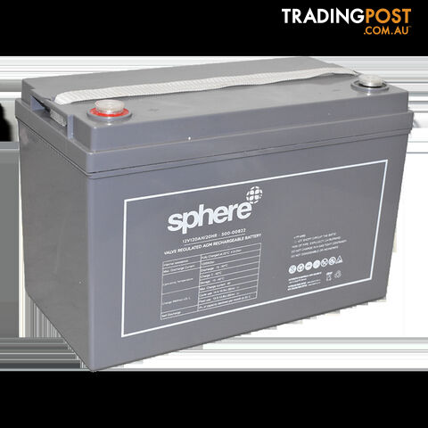 Sphere 12V 120Ah Valve Regulated Agm Rechargeable Battery.