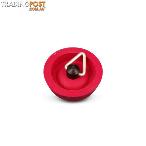 Red Rubber Sink Plug 25mm W/Pull Shackle. 496256