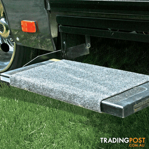 Camco RV Wrap Around Step Rug-Grey. 42925
