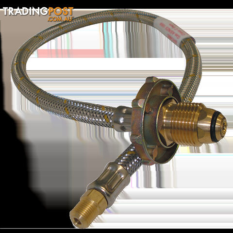 S/S Flexible Hose 600mm with H/Wheel For Double Bottle Kit. 6Shw0600