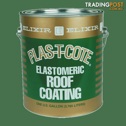 Elixir Plas-T-Cote Roof Sealer White 3.785L Tin. 47128