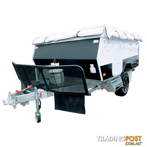 Camper Van Stone Shield with Mesh 3Pce Black (2150mm X 500mm)
