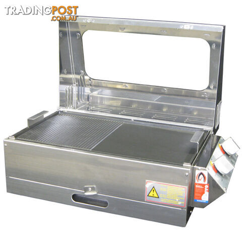 Sizzler Deluxe 2.0 Stainless steel BBQ with High Lid and flame failure