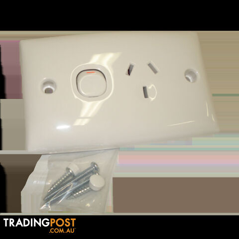 Clipsal Single Power Point Double Pole 15D White. Cli15Dwe