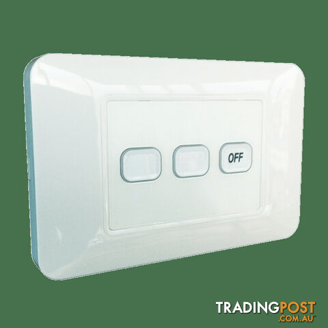 W.A.S. 3 Gang Wireless Switch with Master Off