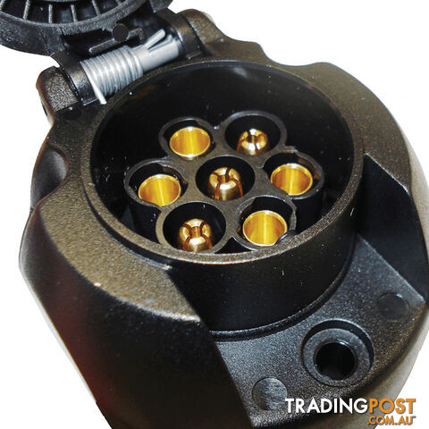 Narva Car Socket 7 Pin Large Round Plastic. 82052Bl