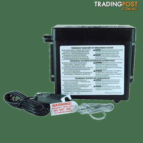 Tekonsha Shur-Set Iii Breakaway Kit (Battery,Case & Switch). 20005