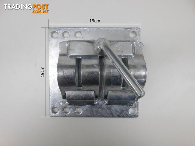 Heavy Duty Bolt On Jockey Wheel Double Clamp to suit 4/5/6" Chasis.