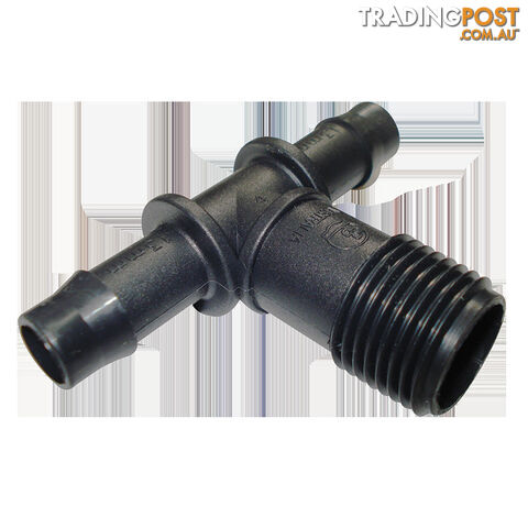 Threaded Tee 13mm Barbed X 1/2" Bsp Male. Tbm1315