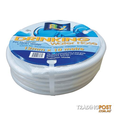 12mm X 10Mt Roll White Non Toxic Reinforced Water Hose