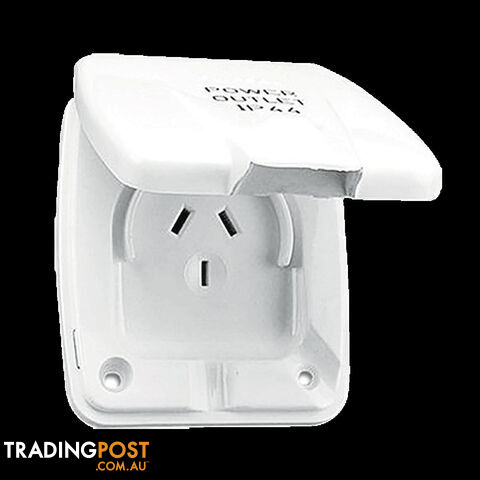 Clipsal White External 10Amp Power Outlet 3 Pin. 10Dwp