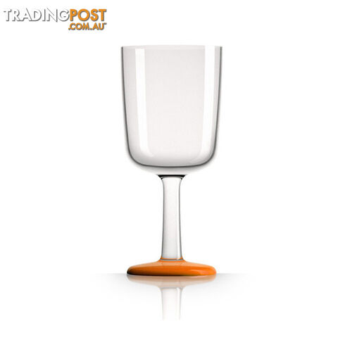 Palm Marc Newson Tritan Wine Glass W/ Cadmium Orange Nonslip Base 300Ml. Pm862