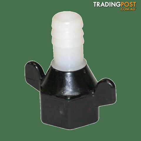 Shurflo Straight Wingnut with 3/4" Barb. 244-2946