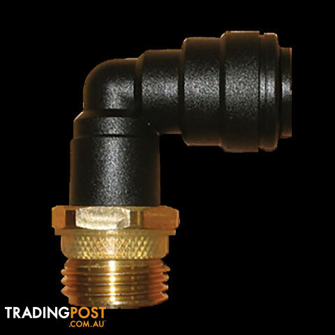 Jg 1/2" Brass Male Adapter W/12mm Plastic Elbow. Rm091214