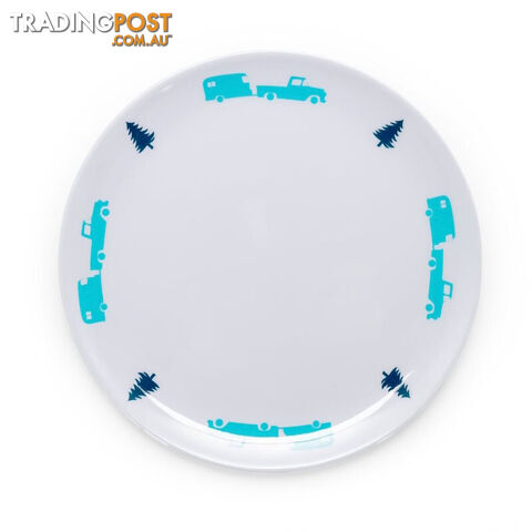 Camco Melamine Salad Plate, Trailer/Tree Pattern. 53226