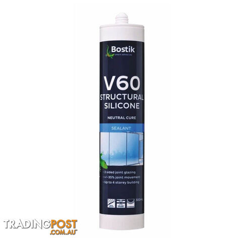 V60 Black Silicone Sealant Non Acetic 300gm Tube 314690